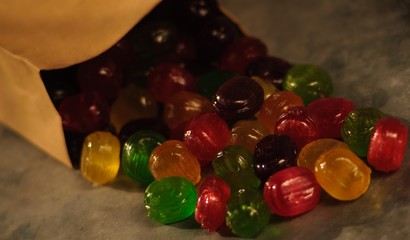 Candy colors of the rainbow.