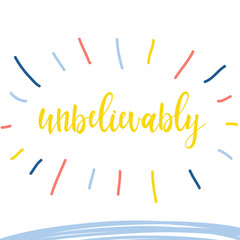 Handmade childish card background. Handwritten lettering and doodle shapes. Abstract sketch for card, invitation, book, diary, brochures, scrapbook, poster, album, workshop advertising t shirt etc.