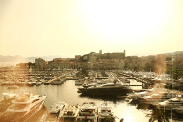 Cannes Port thought window 