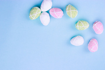 Easter eggs on background