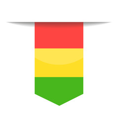 Guinea Flag Vector Bookmark Icon