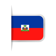 Haiti Flag Vector Bookmark Icon