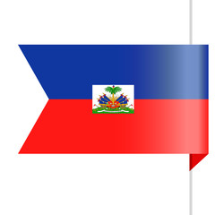 Obraz premium Haiti Flag Vector Bookmark Icon