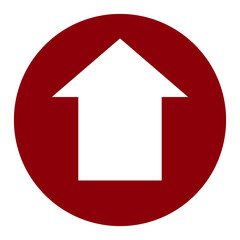 Pointer, arrow in modern flat style. Arrow button isolated on white background. Symbol for web design, site, app, UI.