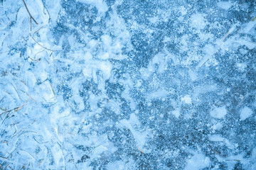Fototapeta na wymiar ice background. ice in the cracks.
