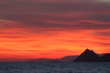 Seaside town of Turgutreis and spectacular sunsets