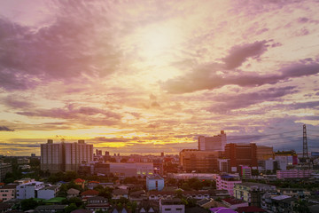 Beautiful twilight of Bangkok