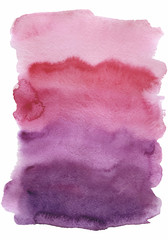Watercolor ultraviolet, purple and pink abstract background with washes  vector illustration