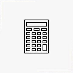 calculator line icon