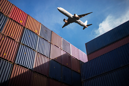 Logistic Import Export Background, Business logistic concept, import and export concept