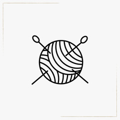sewing hank line icon - 192610690
