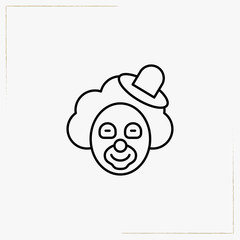 clown line icon