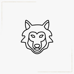 Fototapeta na wymiar wolf line icon