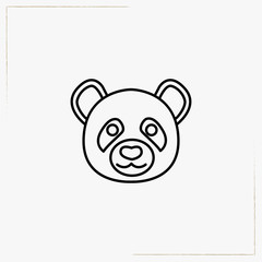 Fototapeta premium panda line icon