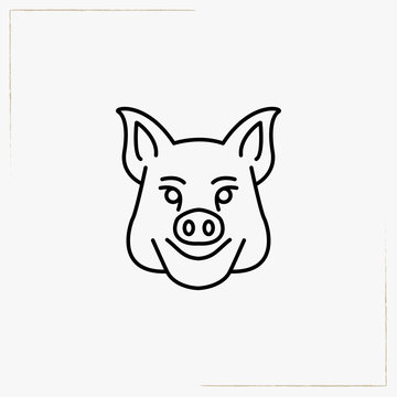 recommend clip art: pig line icon