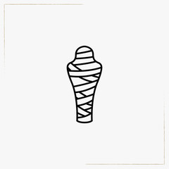 mummy line icon