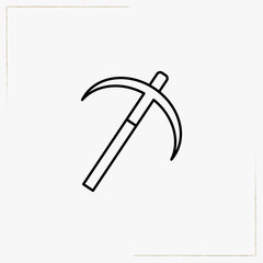 scythe line icon