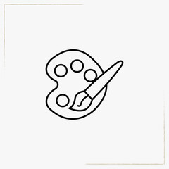 Naklejka premium palette line icon