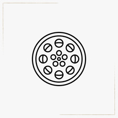 camera film roll line icon