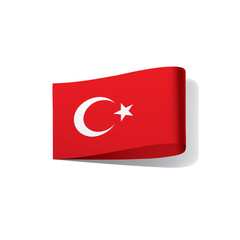 Turkey flag, vector illustration