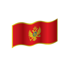 montenegro flag, vector illustration