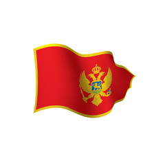 montenegro flag, vector illustration
