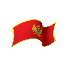 montenegro flag, vector illustration