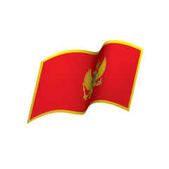 montenegro flag, vector illustration
