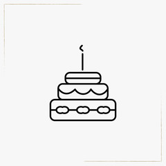 cake line icon