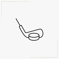 hockey stick line icon