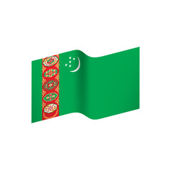Turkmenistan flag, vector illustration