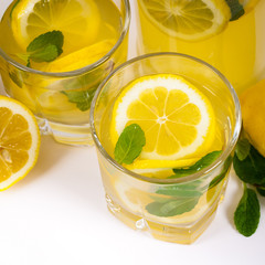 Alcoholic Lemonade Drinks. Selective focus.