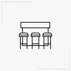 Fototapeta premium bar counter line icon