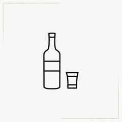 vodka line icon