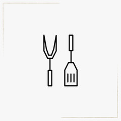 kitchen spatula line icon