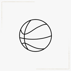 basketball ball line icon