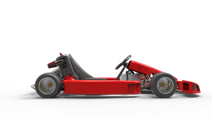 Fototapeta premium Go kart car. Karting. 3D rendering.