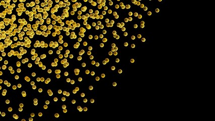 Sequins background. Rhinestones. Beads. 3d illustration. Fashion backdrop. Embroidery. Sequin fabric. Golden sparkles. Glitter. Digital image.