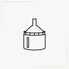 beer tanks line icon