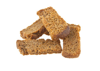 rye salted crackers  isolated on white background