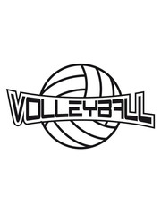 text schriftzug Volleyball rund kreis ball spielen verein spaß sport logo design