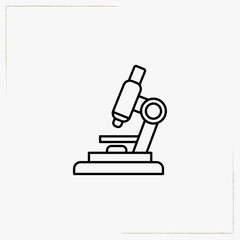 microscope line icon