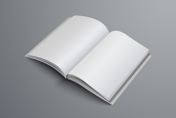 vector brochure mockup is open on the middle of the page