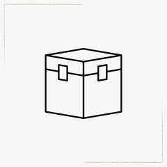 box and packages line icon