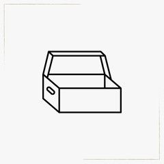 box and packages line icon