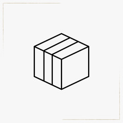 box and packages line icon