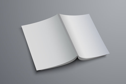 mockup of a vector brochure lying on the inside, for presentation of the front and back covers.