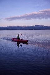 Fototapeta na wymiar Lonely kayak