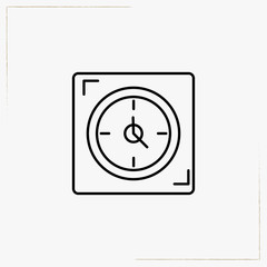 wall watch line icon