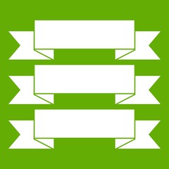 Three ribbons icon green